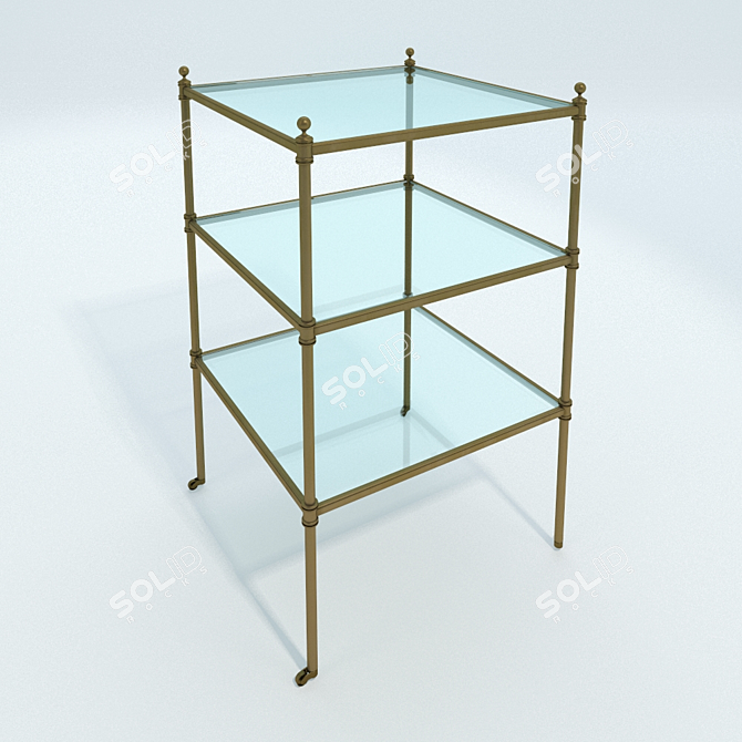 Elegant Aubrey Tableside Addition 3D model image 1