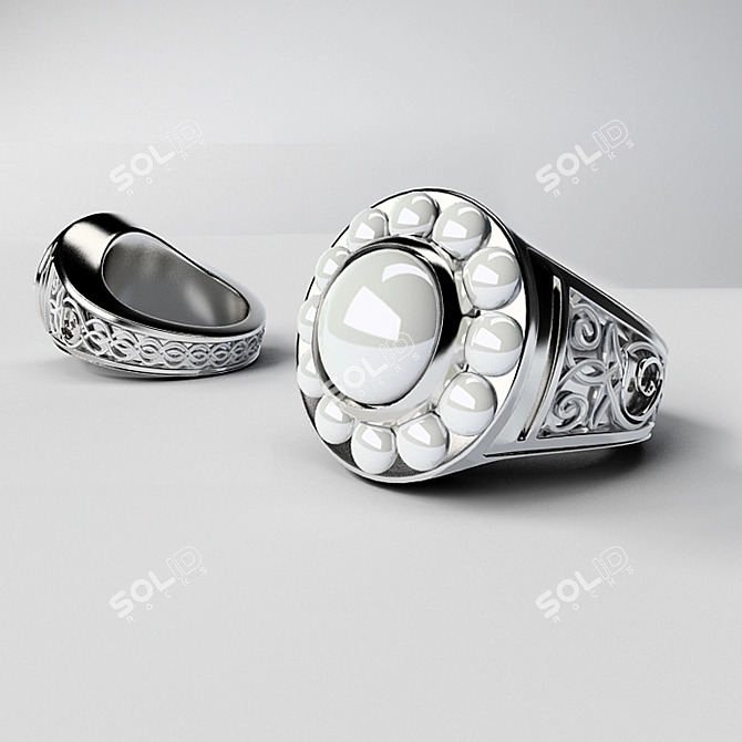 Unique Personalized Ring Design 3D model image 1