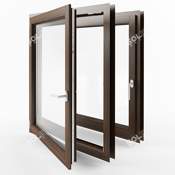 Triple Glazed Windows: Enhanced Clarity & Insulation 3D model image 1