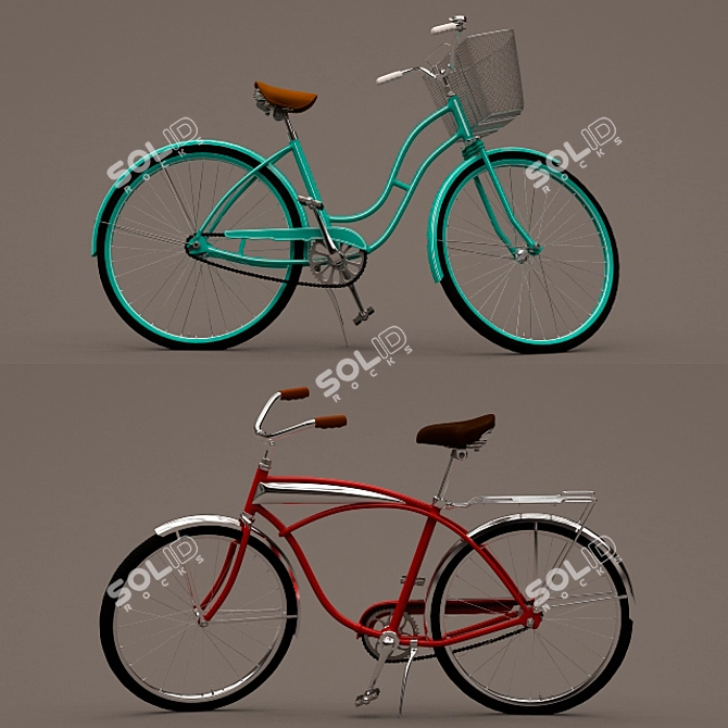 Classic Vintage Bicycles 3D model image 1