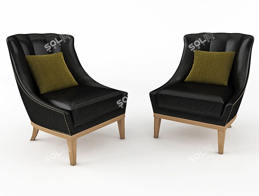 Elegant Kayapo Armchair: Luxurious Comfort 3D model image 1