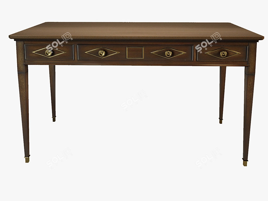 Elegant Baker Desk: 9887 Model 3D model image 1