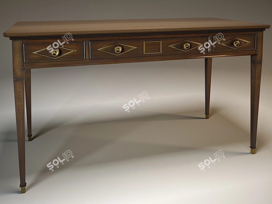 Elegant Baker Desk: 9887 Model 3D model image 2