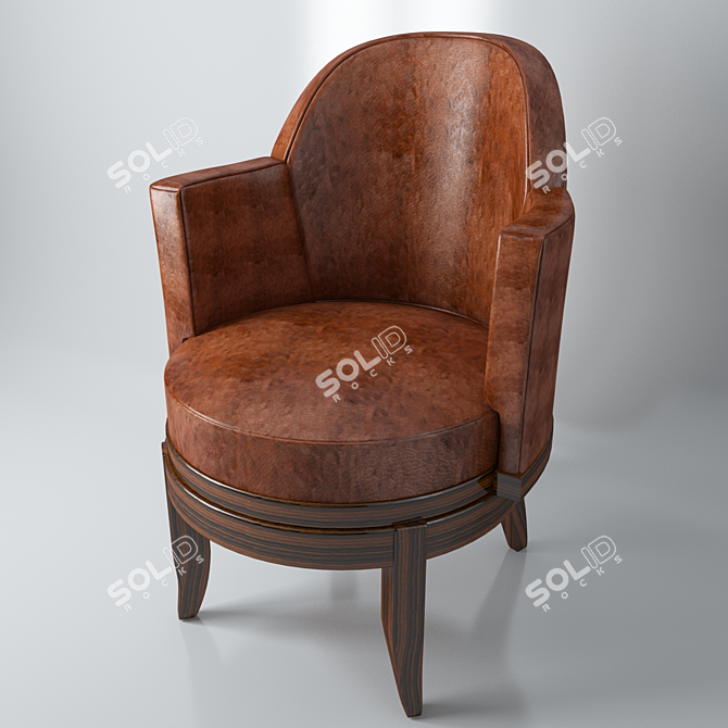 Luxury Pollaro Armchair: CR134C 3D model image 1