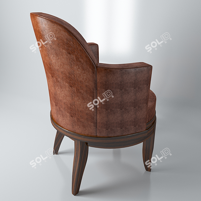 Luxury Pollaro Armchair: CR134C 3D model image 2