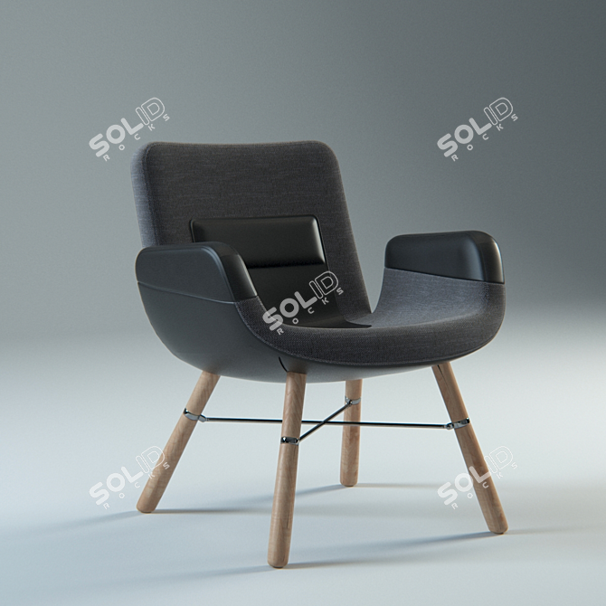 Vitra East River Chair: Comfort and Style 3D model image 1