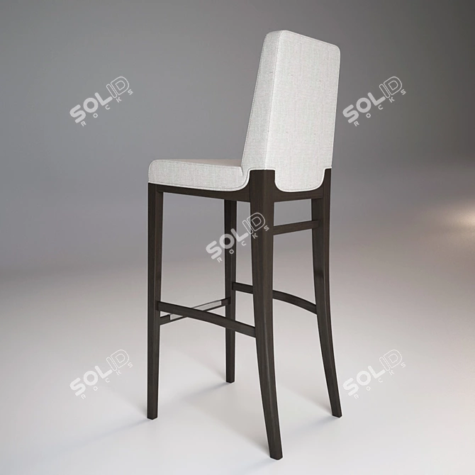 Modern Opera Upholstered Bar Stool 3D model image 2