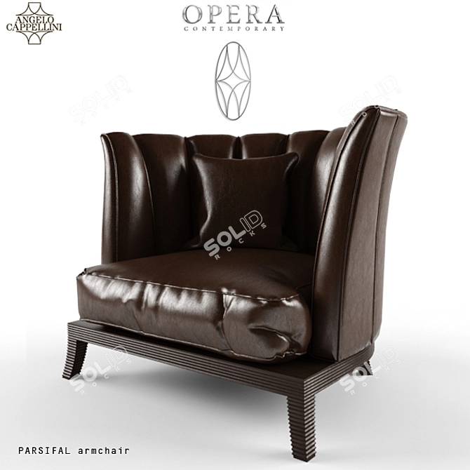 Luxurious Cappellini Opera Parsifal Armchair 3D model image 1