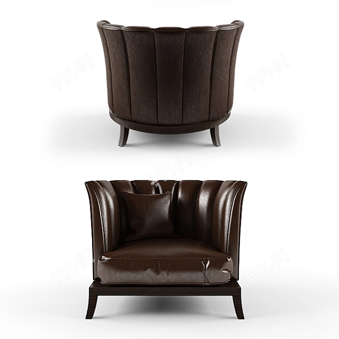 Luxurious Cappellini Opera Parsifal Armchair 3D model image 2