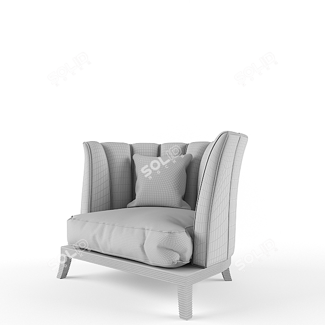 Luxurious Cappellini Opera Parsifal Armchair 3D model image 3