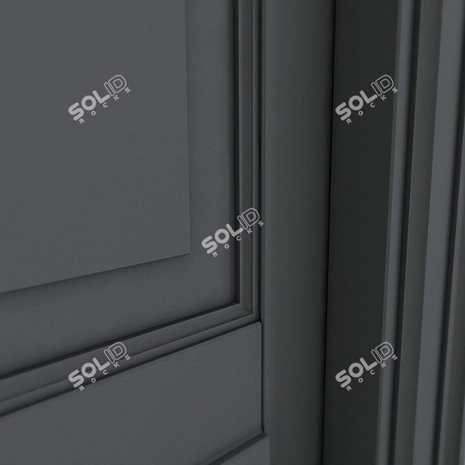 6-Panel Glass Doors (2400x900mm) 3D model image 3