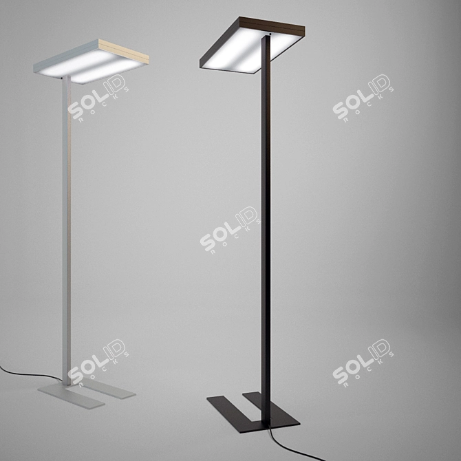 HALLA LEIRA Floor Lamp - Elegant Lighting Solution 3D model image 1