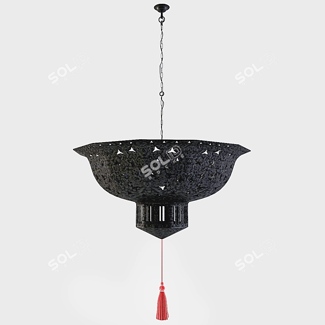 Ethnic Ceiling Pendant Light 3D model image 1