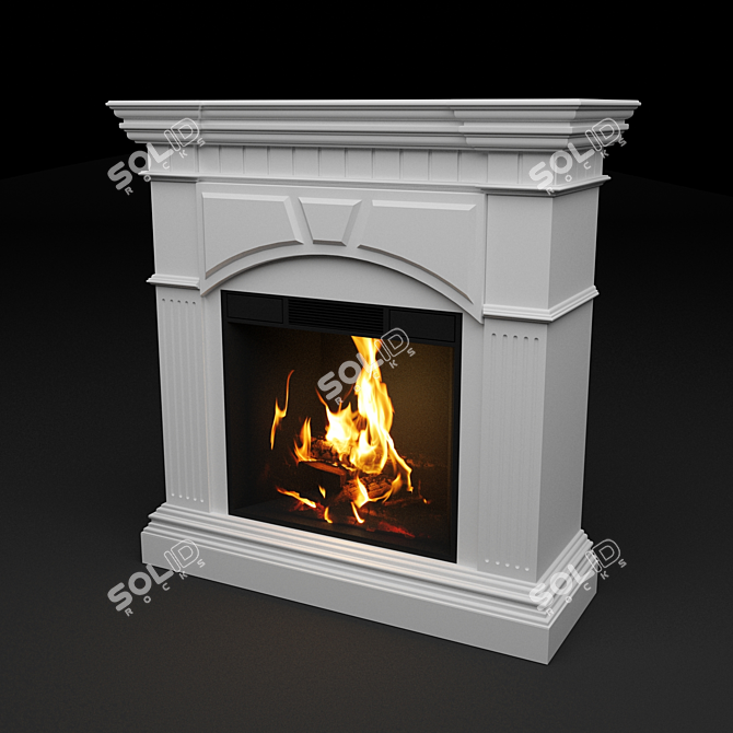 Modern Sherwood Fireplace 3D model image 3