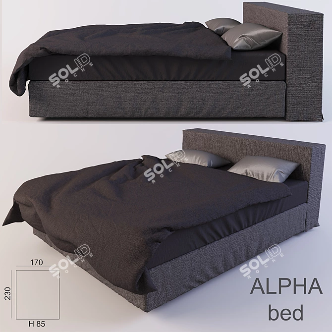 CozyDreams Bed Set 3D model image 1