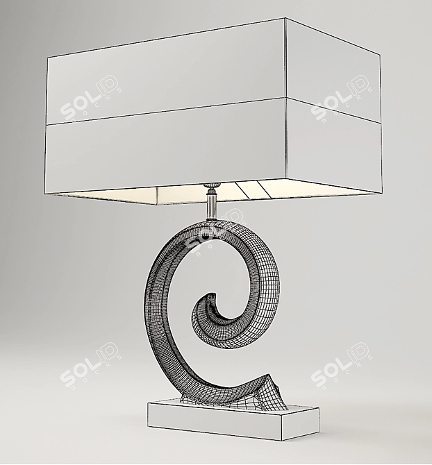 Elegant Metal Table Lamp 3D model image 3