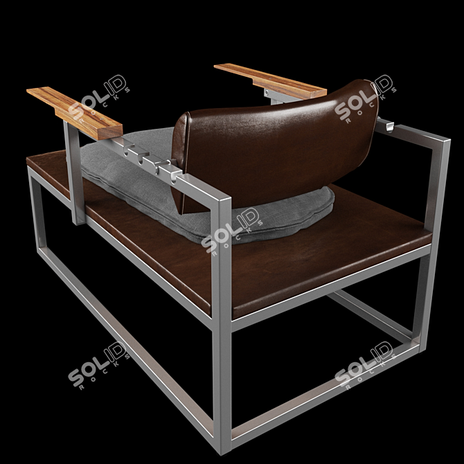 Sleek VERDEN Quintal Chair 3D model image 2