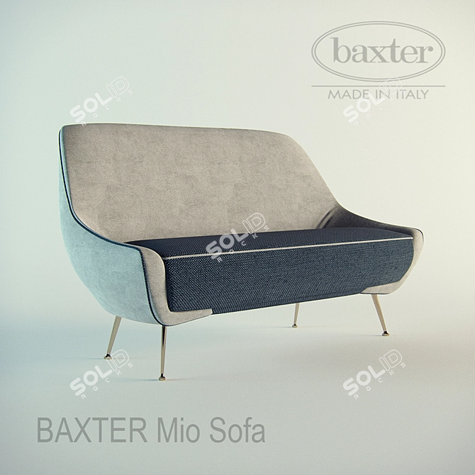 Elegant Mio Sofa 3D model image 1