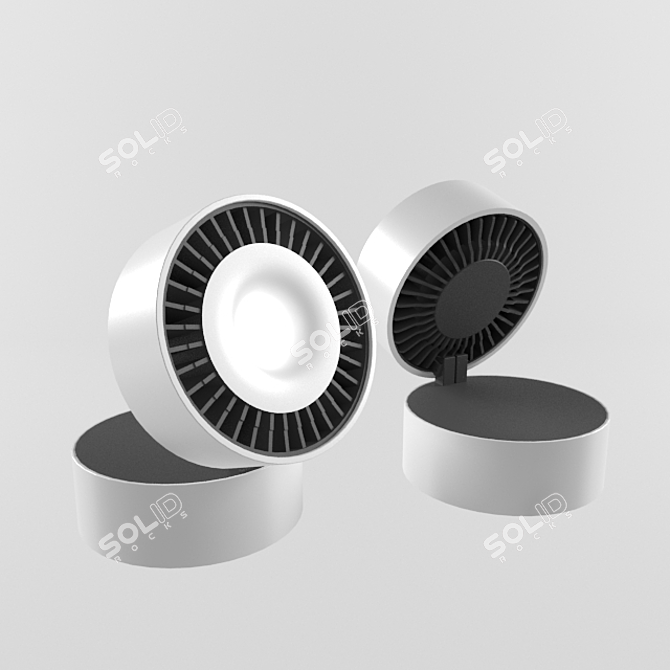 Roter N LED Overhead Light 3D model image 1