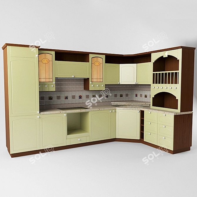 Virginia Kitchen: Complete Texture Collection 3D model image 1