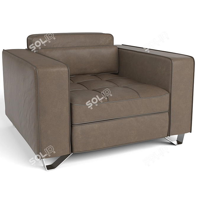 Elegant Kibuc Pol Armchair: Style and Comfort 3D model image 1