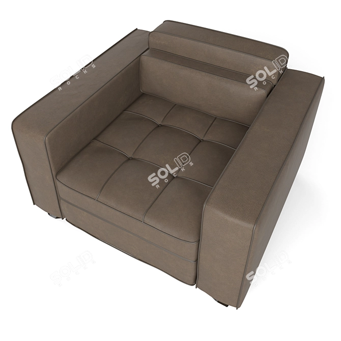 Elegant Kibuc Pol Armchair: Style and Comfort 3D model image 2