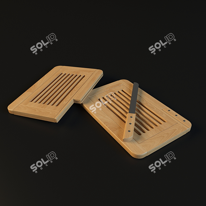 Title: IKEA BEFRIANDE Cutting Board with Knife 3D model image 1