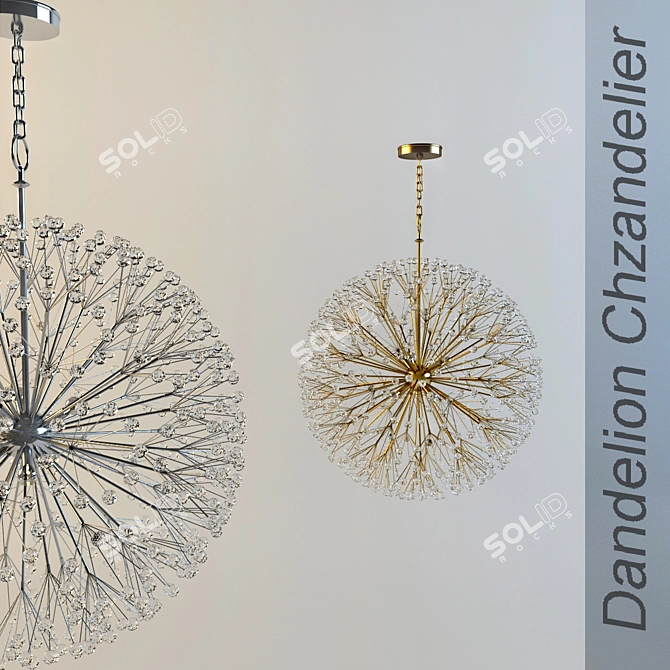 Dazzling Dandelion Chzandelier 3D model image 1