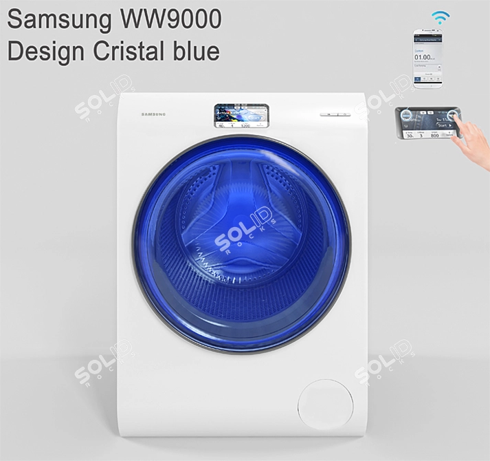 Samsung WW9000 Blue Design Excellence 3D model image 1