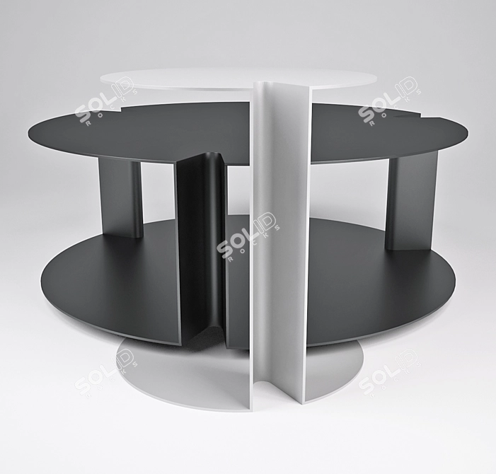 Sleek Stackable Nix Tables - Elegant Functionality 3D model image 1