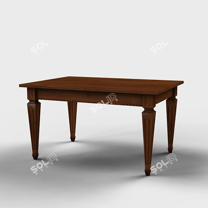 Verdi Luxury Dining Table: Elegant and Spacious 3D model image 1