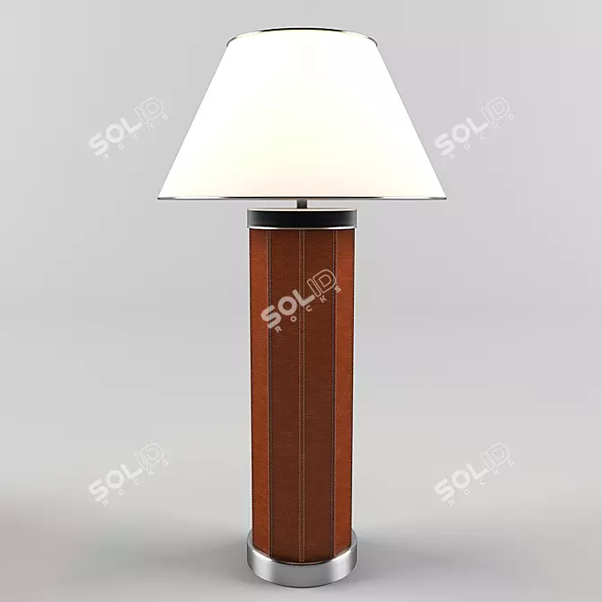 Sleek Leather Desk Lamp 3D model image 1