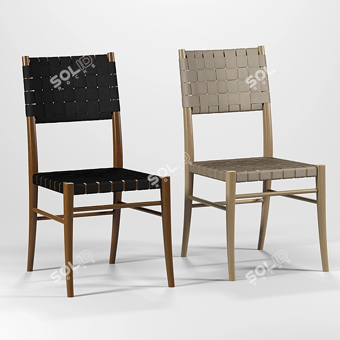 Modern Oslo Side Chairs 3D model image 1