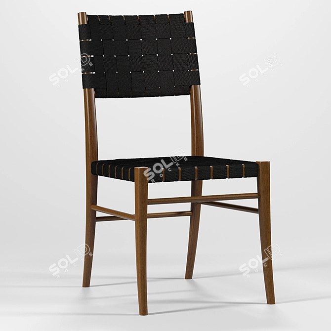 Modern Oslo Side Chairs 3D model image 2