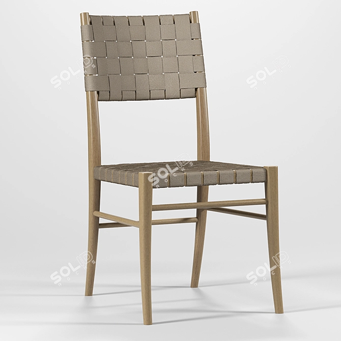 Modern Oslo Side Chairs 3D model image 3