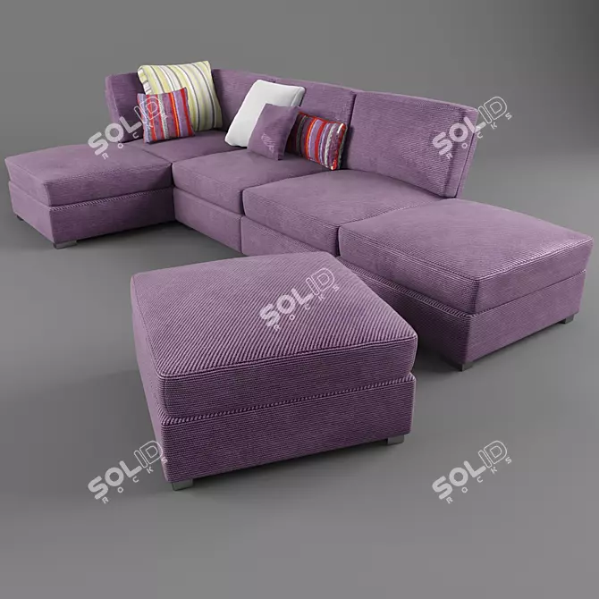 Modular Angle Sofa 3D model image 1