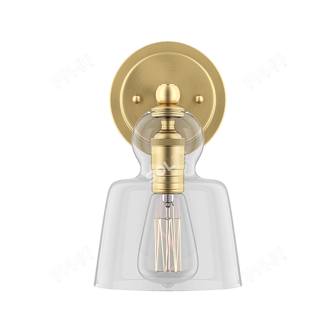 Elegant Lander Brass Sconce 3D model image 1