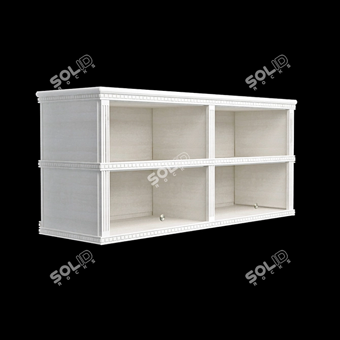 Classic Glass-Enclosed Bookshelf 3D model image 1