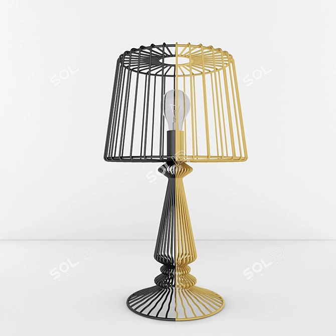 Versatile Metal Table Lamp 3D model image 2