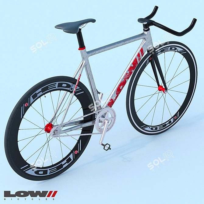 Fixed Gear Low Bike 3D model image 2