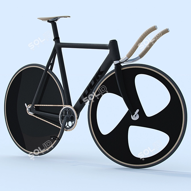 Custom Track Bike Look 3D model image 1