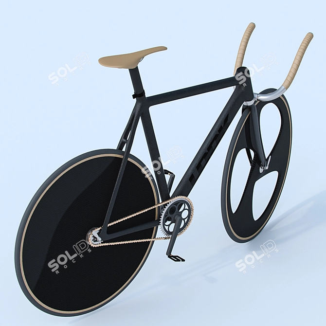 Custom Track Bike Look 3D model image 2