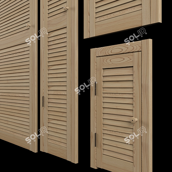 Elegant Door Blinds 3D model image 2