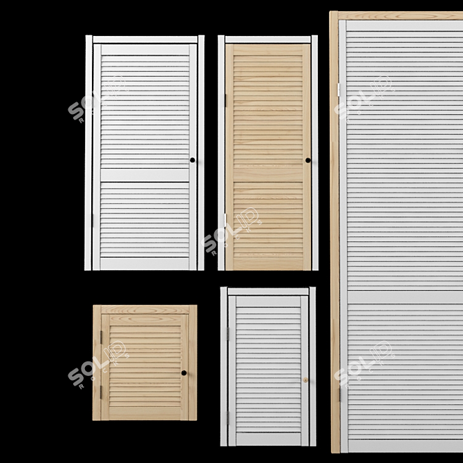 Elegant Door Blinds 3D model image 3