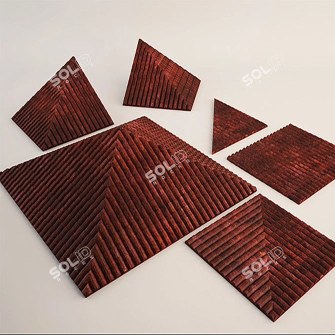 Roof Bricks: Durable and Stylish 3D model image 1