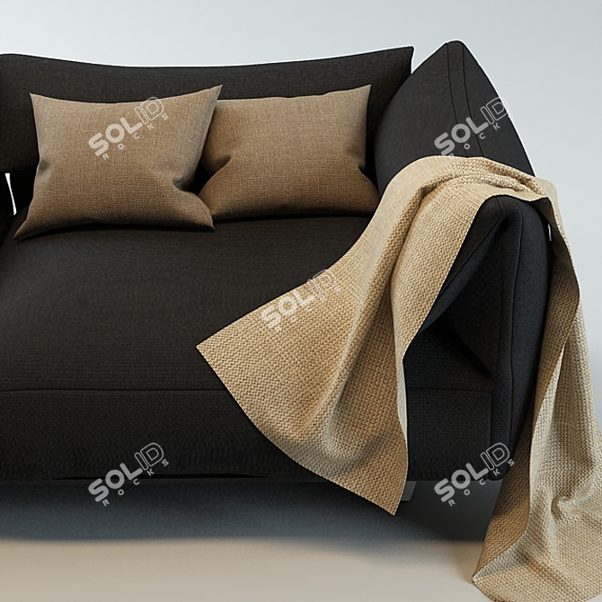 Cozy Comfort: Soft Sofa 3D model image 2