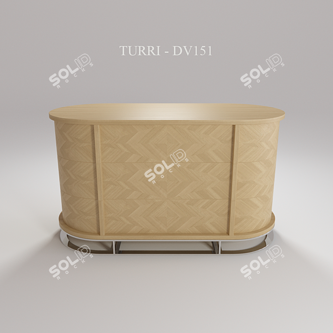 Modern Chest of Drawers - DV151 3D model image 1