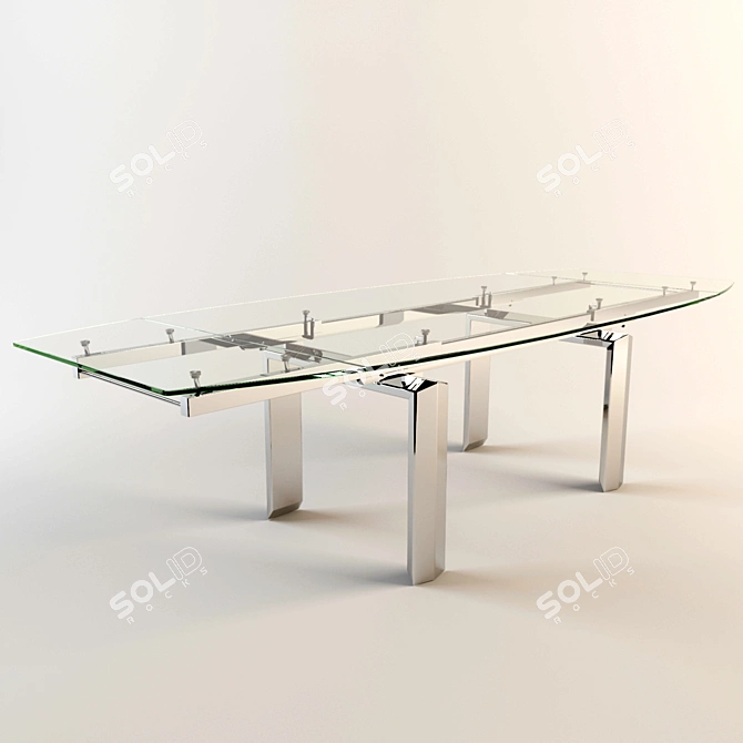 Modern Elegance: Montecarlo Dining Table 3D model image 1