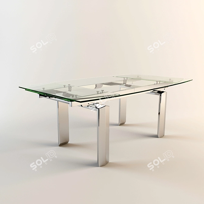 Modern Elegance: Montecarlo Dining Table 3D model image 2