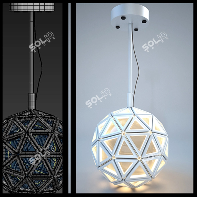 Modern LED Ceiling Light 3D model image 1